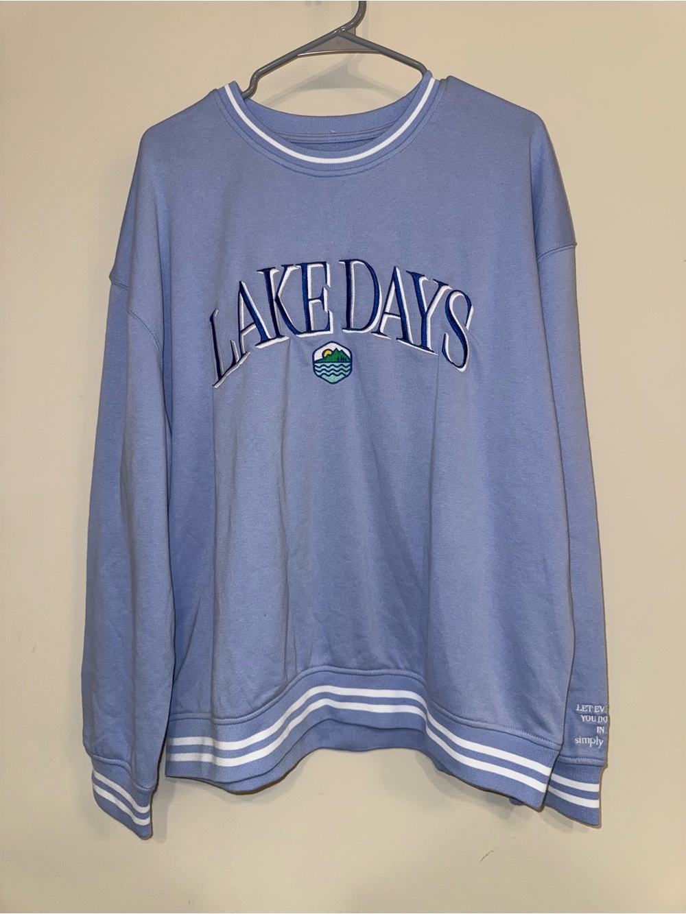 Simply Southern Light Blue 'Lake Days' Crewneck Sweatshirt